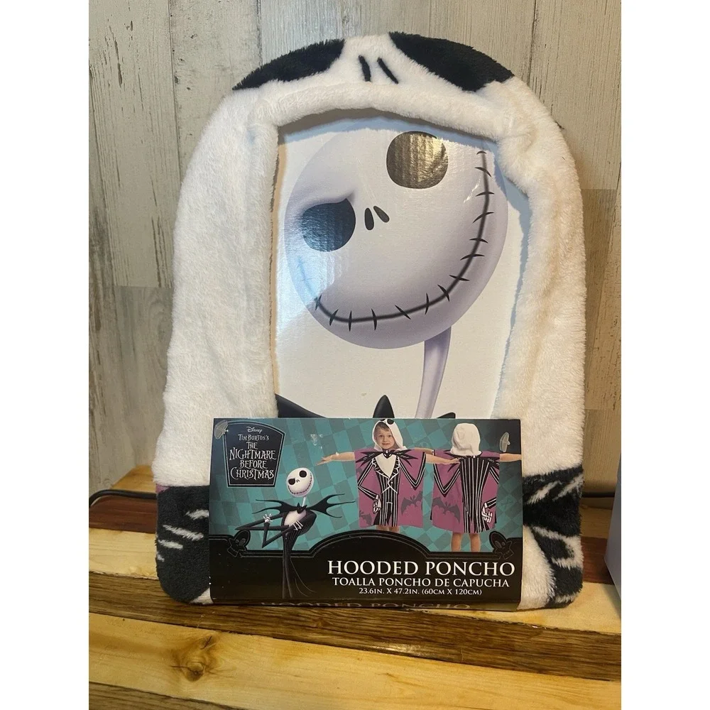 Disney The Nightmare Before Christmas Hooded Poncho Jack Skellington NWT